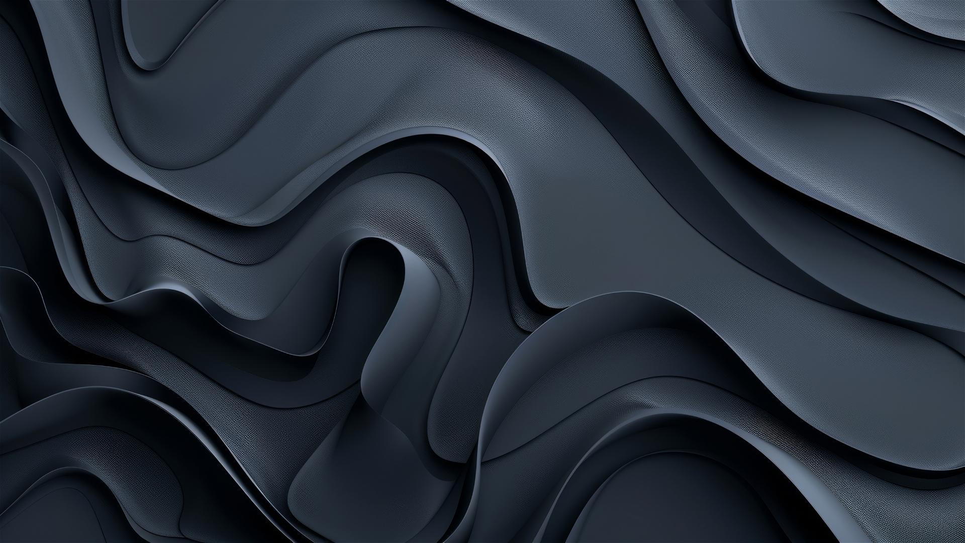 Minimalist dark slate gray flowing shapes on an iPhone background