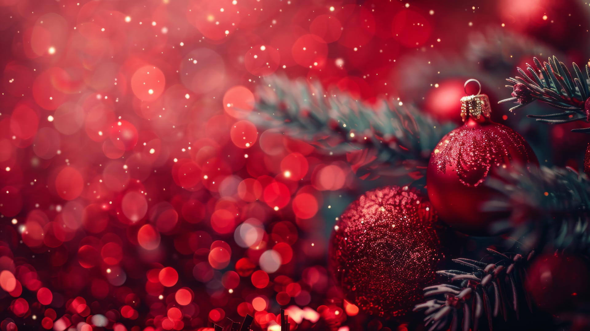 festive Christmas background with holiday elements