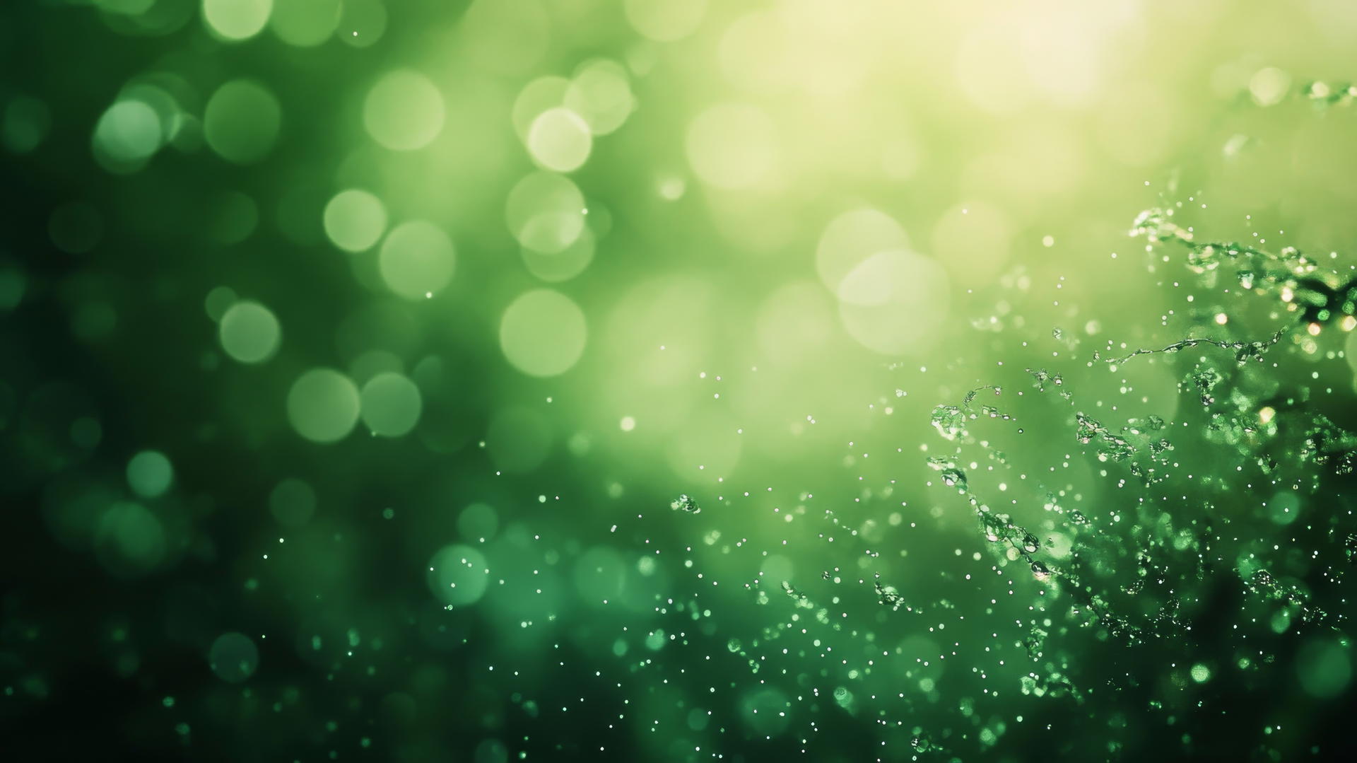 emerald green wallpaper with soft gradient and bokeh effects