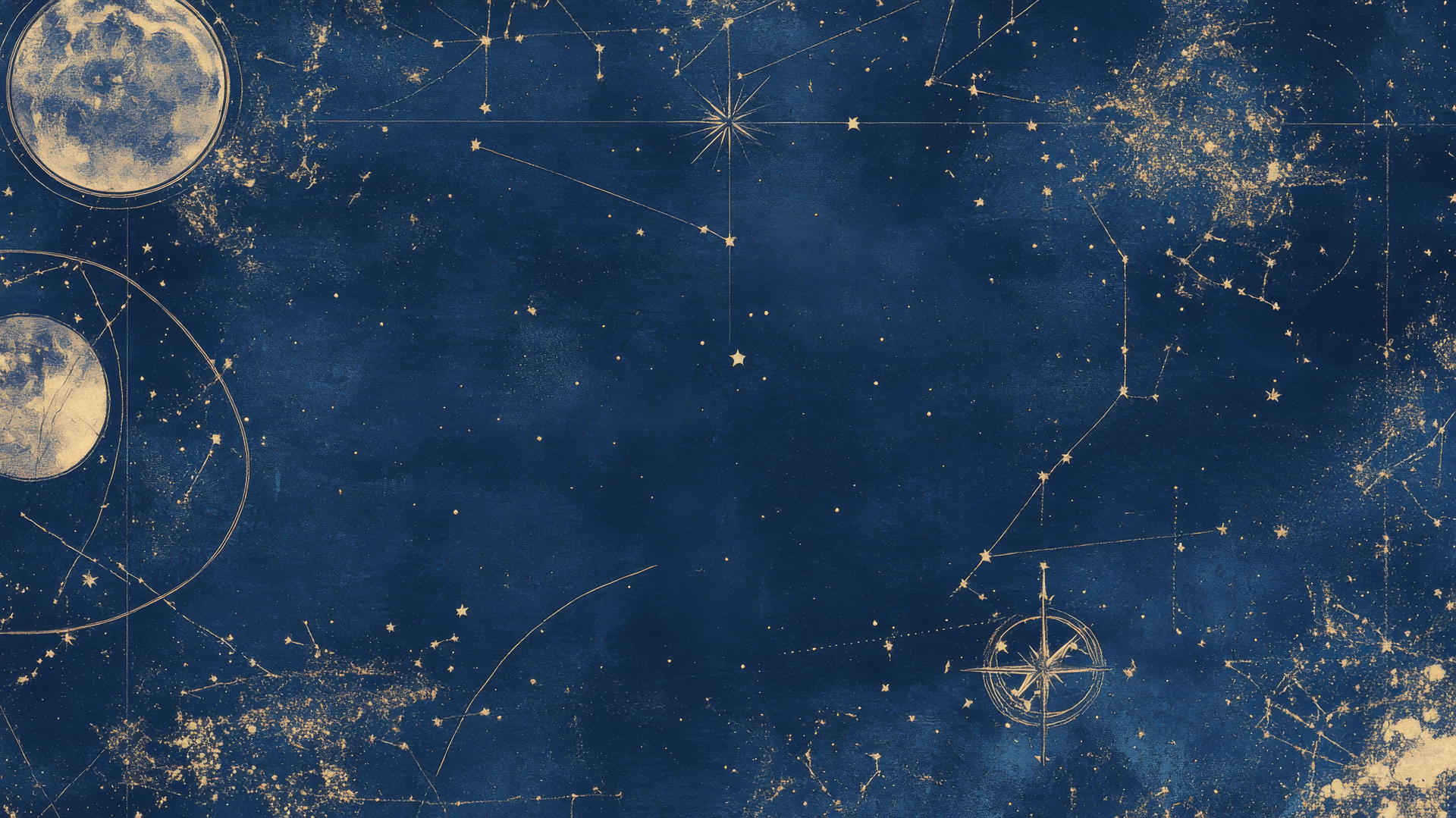 navy blue wallpaper with vintage star map and constellations