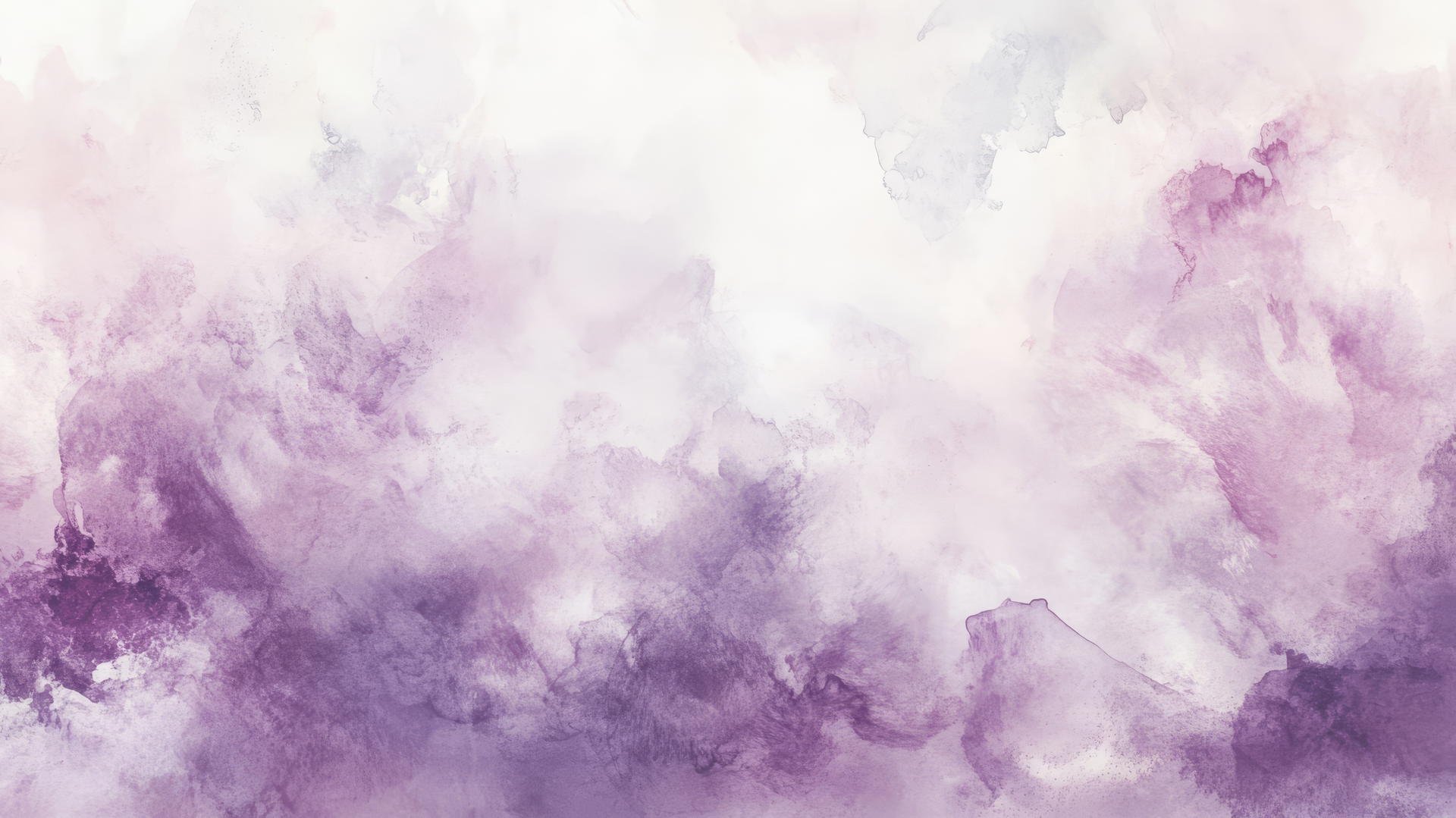 Dreamy abstract watercolor with soft strokes of light purple, white, and pink.