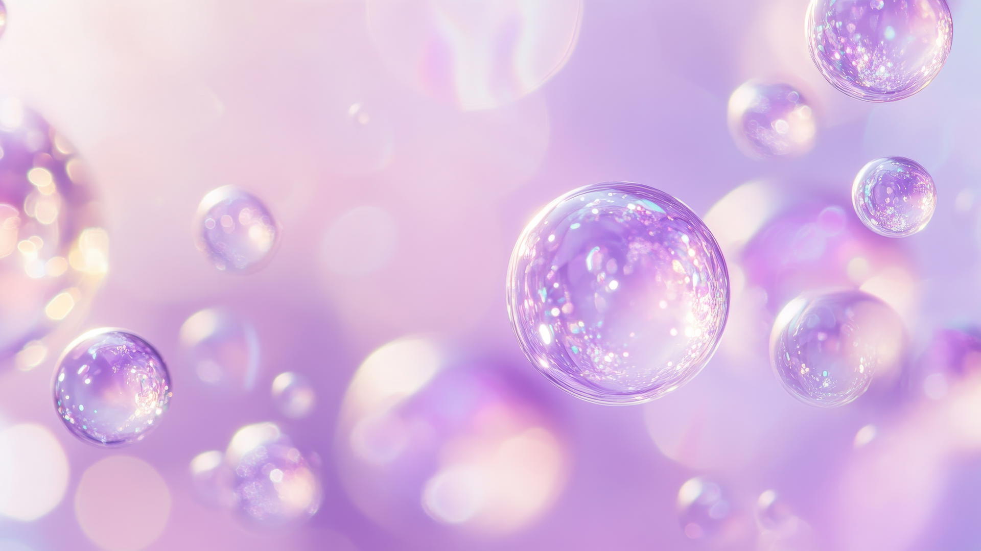 light purple wallpaper with gentle bokeh effect and soft orbs
