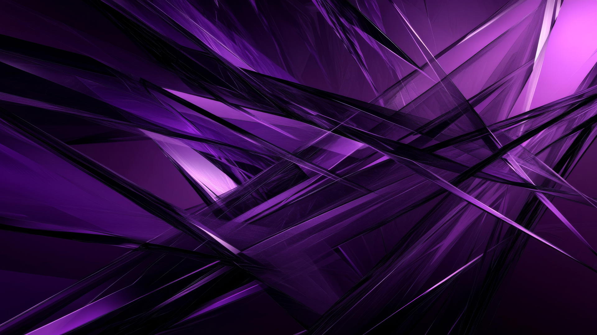 A bold abstract purple background wallpaper with sharp, angular lines.