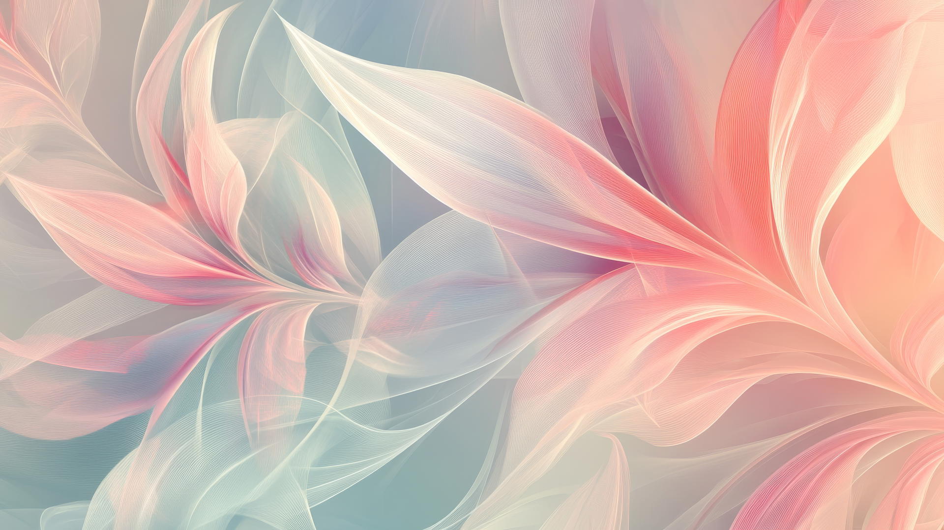 abstract floral pattern with soft gradients and gentle curves, spring background wallpaper