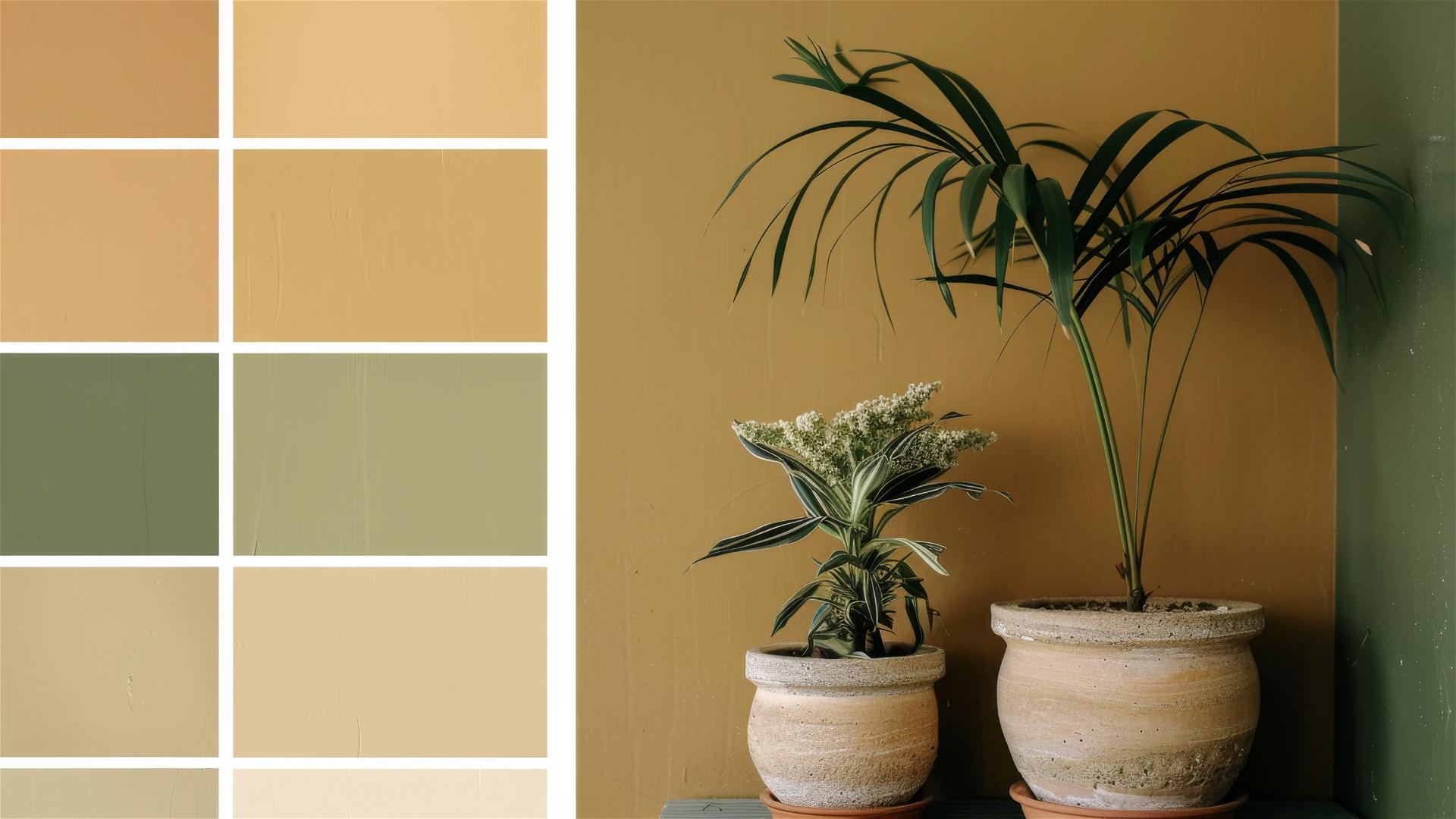 Monochrome beige-olive-brown-green color fill in a chaotic order