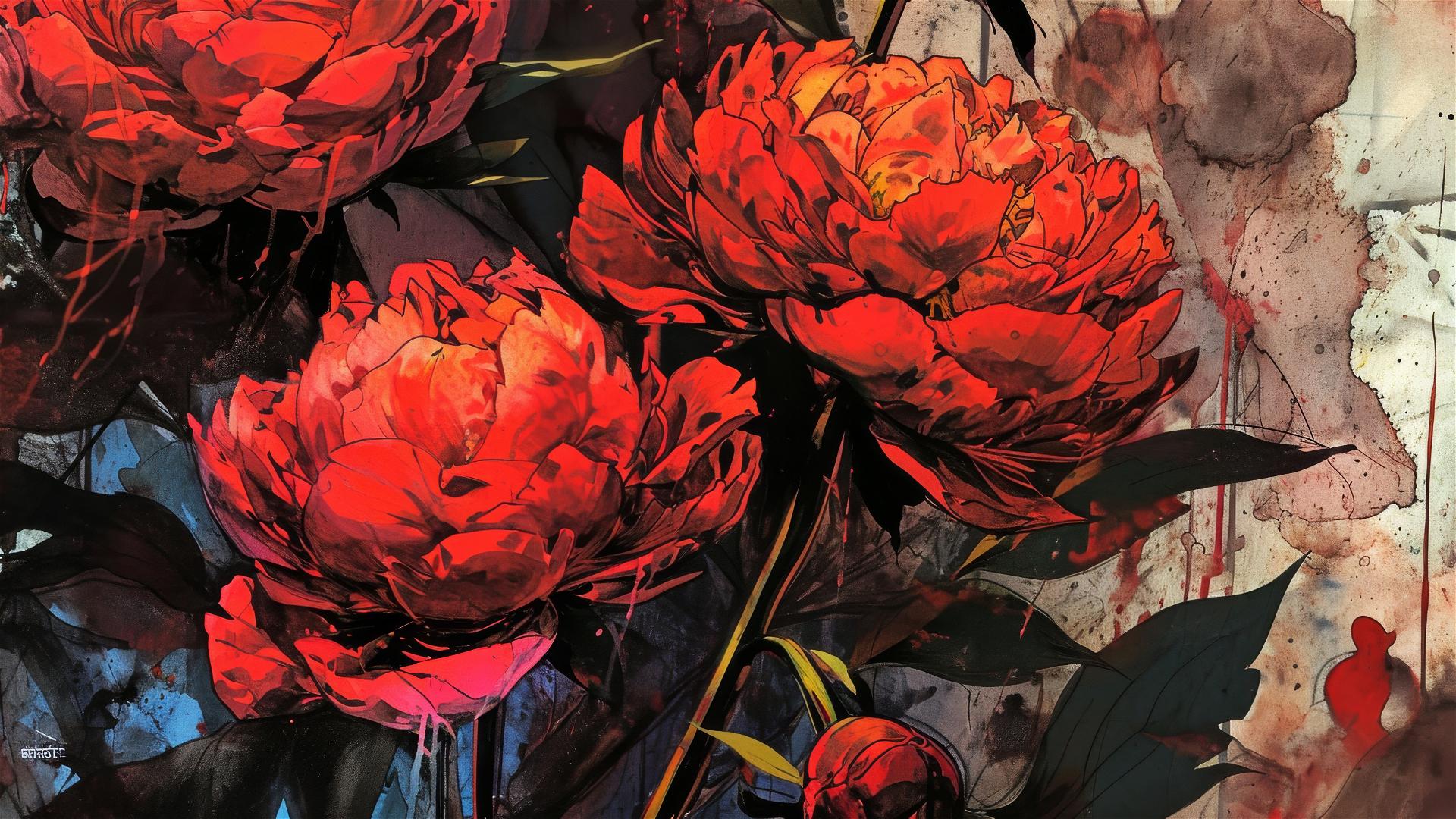 Bill Sienkiewicz's art of decaying peonies