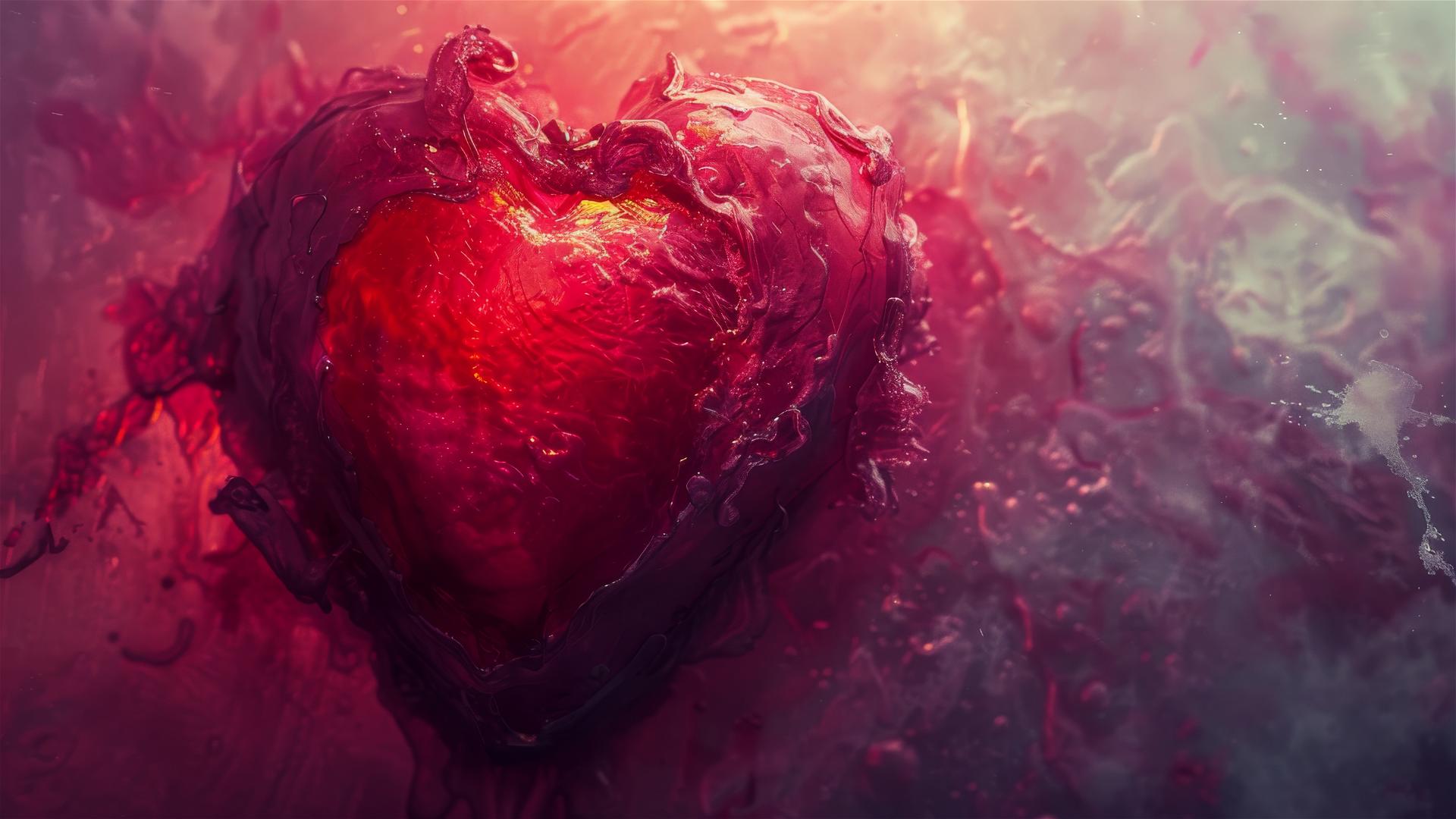Artistic depiction of love's end, heartache, and acceptance.